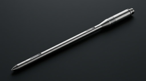 Industrial sensor probe in technical studio lighting